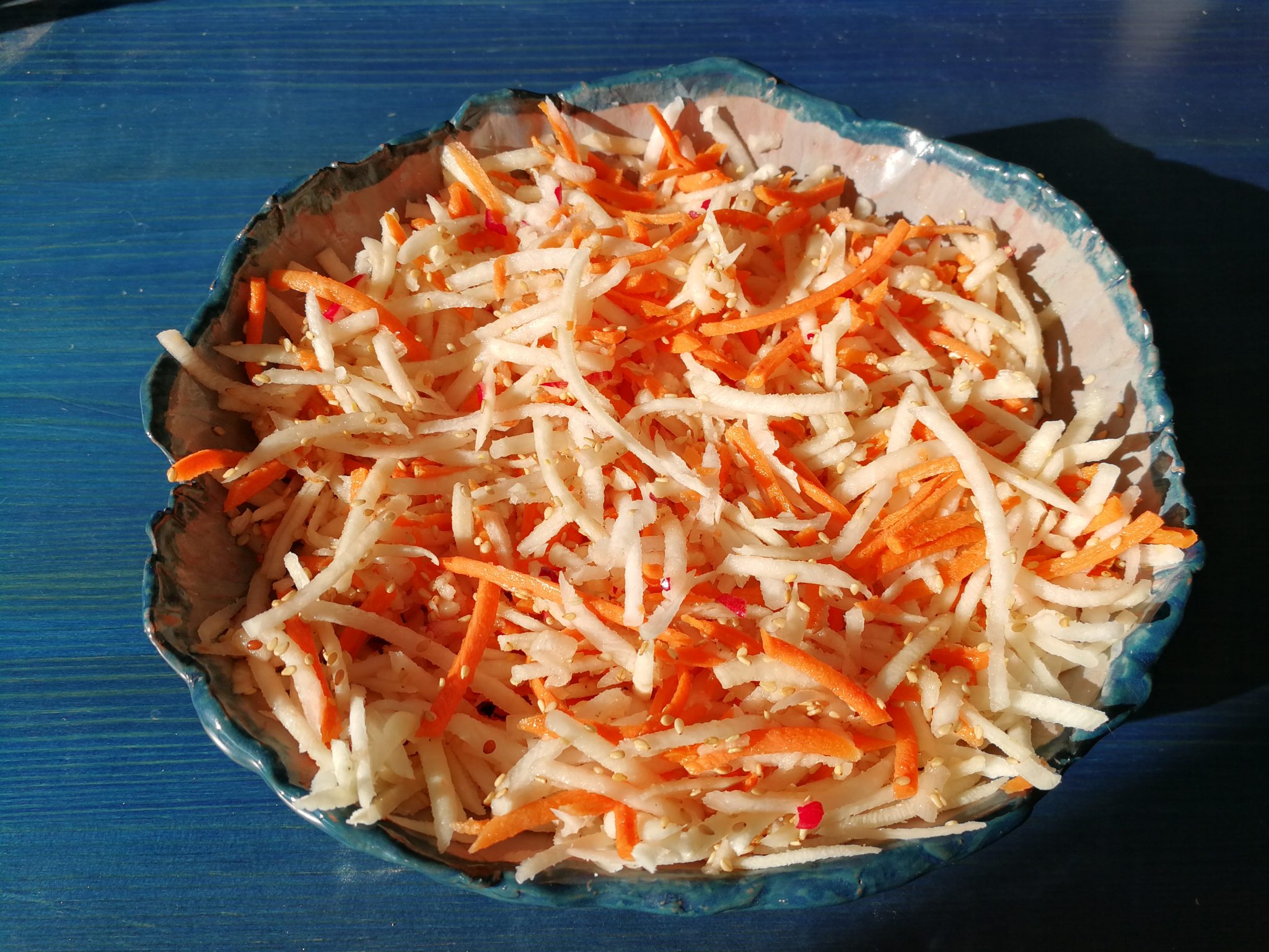 Salade de carottes aux radis noirs Courgette et chocolat