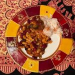 Chou-fleur et aubergine au curry