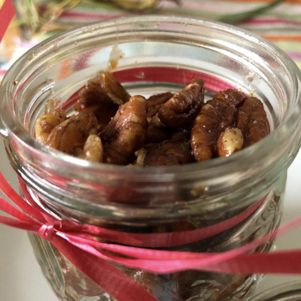 Noix de pécan caramélisées – Courgette et chocolat