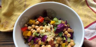 Salade de pois chiches à l’ail
